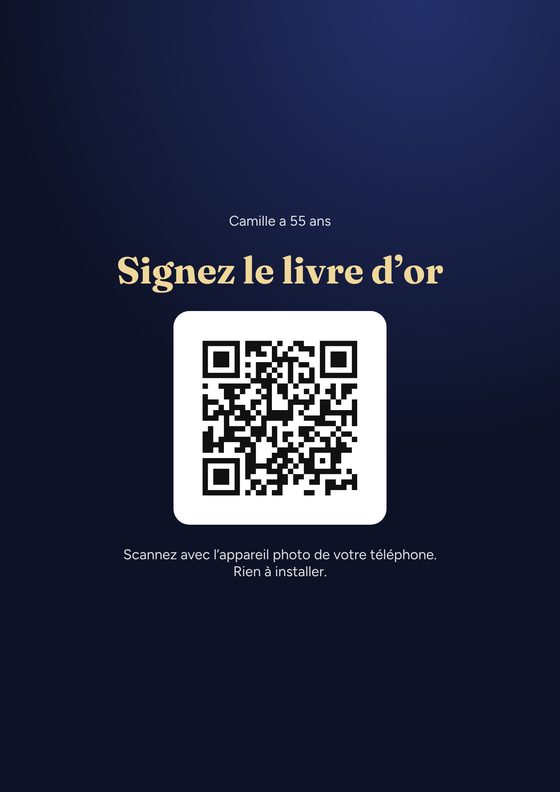 Affiche avec QR code